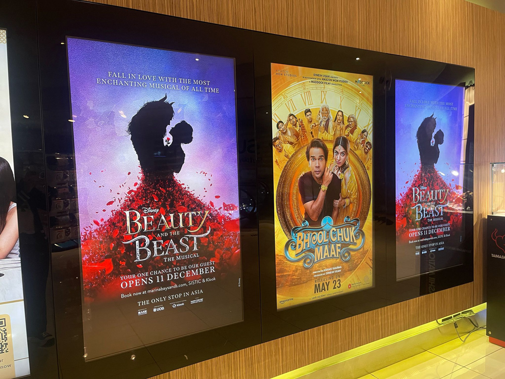 Design Orchard LED billboard on Orchard Road, Singapore, advertising the Beauty and the Beast musical