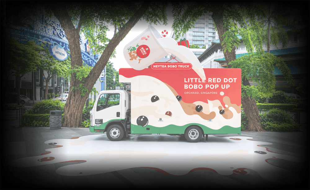 Bobo Truck brand activation for a Little Red Dot pop-up event in Singapore